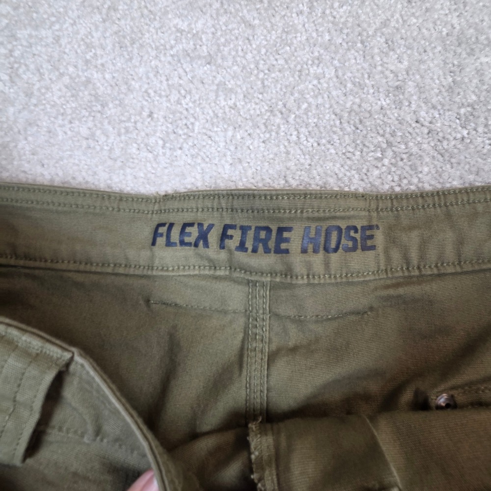 Duluth Trading Co Flex Fire Hose Cargo Pants Mens 48x30 Olive Green Work Utility - Picture 4 of 9
